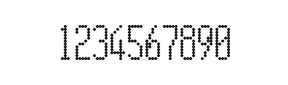 5×12数字点阵字体 ddN512AA0515