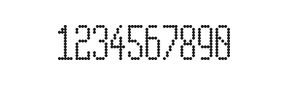 5×12数字点阵字体 ddN512AA0517