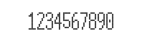 5×12数字点阵字体 ddN512AA0521