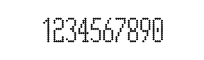 5×12数字点阵字体 ddN512AA0525
