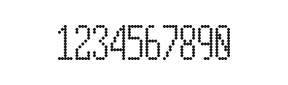 5×12数字点阵字体 ddN512AA0526