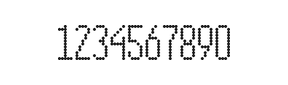 5×12数字点阵字体 ddN512AA0528