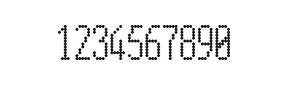 5×12数字点阵字体 ddN512AA0531