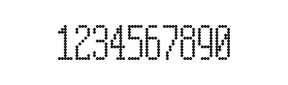 5×12数字点阵字体 ddN512AA0535