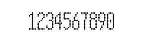 5×12数字点阵字体 ddN512AA0539
