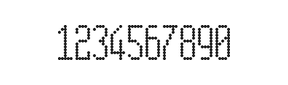 5×12数字点阵字体 ddN512AA0546