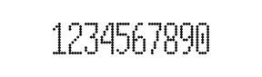 5×12数字点阵字体 ddN512AA0547