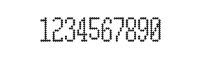 5×12数字点阵字体 ddN512AA0548
