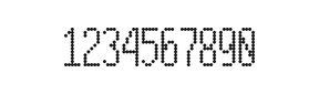 5×12数字点阵字体 ddN512AA0550