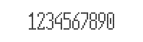 5×12数字点阵字体 ddN512AA0552