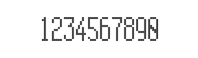5×12数字点阵字体 ddN512AA0555
