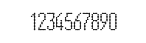 5×12数字点阵字体 ddN512AA0556