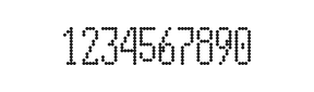 5×12数字点阵字体 ddN512AA0572