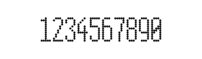 5×12数字点阵字体 ddN512AA0573