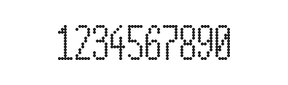 5×12数字点阵字体 ddN512AA0575