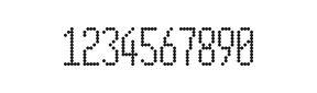 5×12数字点阵字体 ddN512AA0579