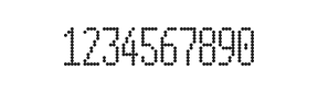 5×12数字点阵字体 ddN512AA0585