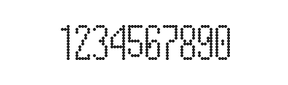 5×12数字点阵字体 ddN512AA0586
