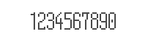 5×12数字点阵字体 ddN512AA0588