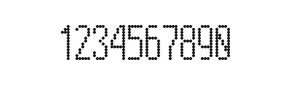 5×12数字点阵字体 ddN512AA0593
