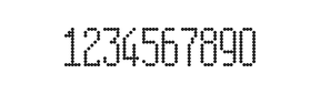 5×12数字点阵字体 ddN512AA0594