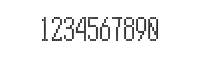 5×12数字点阵字体 ddN512AA0600