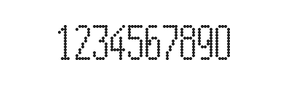 5×12数字点阵字体 ddN512AA0608