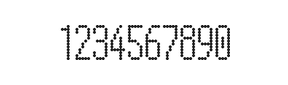 5×12数字点阵字体 ddN512AA0609
