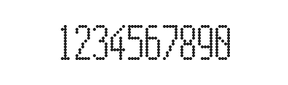 5×12数字点阵字体 ddN512AA0610