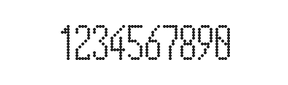 5×12数字点阵字体 ddN512AA0612