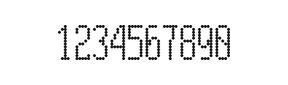 5×12数字点阵字体 ddN512AA0616