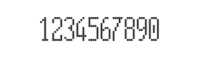 5×12数字点阵字体 ddN512AA0617