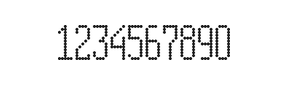 5×12数字点阵字体 ddN512AA0621