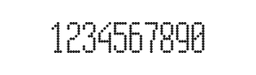 5×12数字点阵字体 ddN512AA0622
