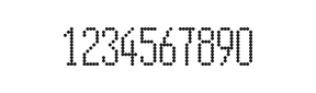 5×12数字点阵字体 ddN512AA0623