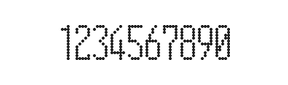 5×12数字点阵字体 ddN512AA0625