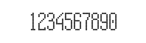 5×12数字点阵字体 ddN512AA0643