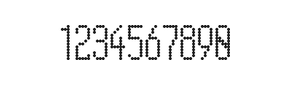 5×12数字点阵字体 ddN512AA0645