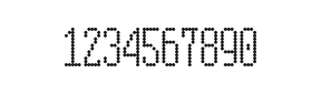 5×12数字点阵字体 ddN512AA0646