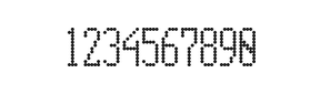 5×12数字点阵字体 ddN512AA0647
