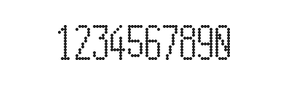 5×12数字点阵字体 ddN512AA0648