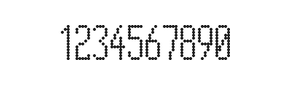 5×12数字点阵字体 ddN512AA0649
