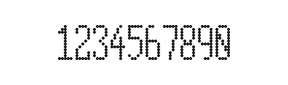 5×12数字点阵字体 ddN512AA0650