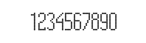 5×12数字点阵字体 ddN512AA0652