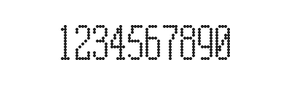 5×12数字点阵字体 ddN512AA0654