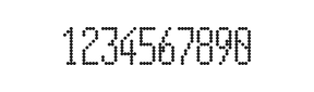 5×12数字点阵字体 ddN512AA0656