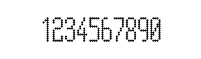 5×12数字点阵字体 ddN512AA0659
