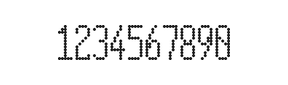5×12数字点阵字体 ddN512AA0663