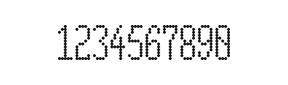 5×12数字点阵字体 ddN512AA0665