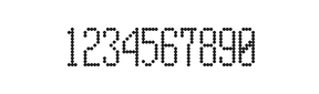5×12数字点阵字体 ddN512AA0670
